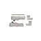 Rev-A-Shelf Accessory, ABS, Gray, 3.5 in W, 1.75 in H, 9 in D, 9 in L, Gray 4WC-TOKIT-18 - alternate 1